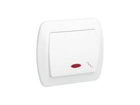 AKORD Wyłącznik schodowy podświetlany biały AW6L/11 KONTAKT SIMON