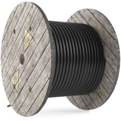 as - Schwabe 10034 Rubber Flexible Cable H07RN-F IP44 5x4mm&#xB2; Black 1m