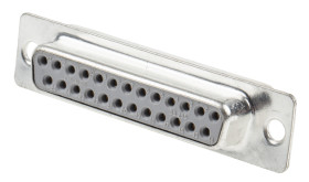 Złącze D-Sub 25-pinowe Żeński Proste Montaż na panelu Pozłacanie