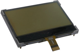 Graphic display, 128 x 64 character, FSTN, viewing area: 54.6 x 32 mm, DEM 128064R FGH-PW