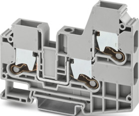 Through terminal block, push-X connection, 1.5-16 mm², 1 pole, 57 A, gray, 1329603
