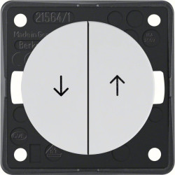Integro Flow Łącznik żaluzjowy wieloklawiszowy przyciskowy z nadrukiem symbolu /Strzałka/ biały połysk 936532509