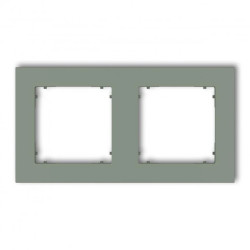 MINI Ramka uniwersalna podwójna kwadratowa z tworzywa szałwiowy 61MR-2