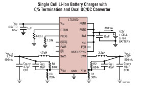 Standalone Linear Li-Ion Battery Charger and Dual Synchronous Buck Converter