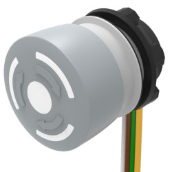 Stop Pushbutton gry,1NC+1NO,nonillum