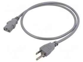SN48-3/07/1GY Kabel: 3x0,75mm2, IEC C13 żeński,NEMA 5-15 (B) wtyk, 1m