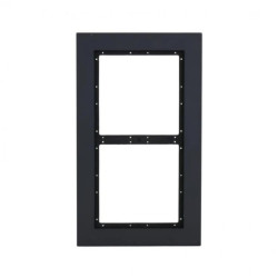 Aluminiowa ramka maskująca do puszki na dwa moduły, przeznaczona dla serii VTO4202F/FB, kolor czarny, DAHUA