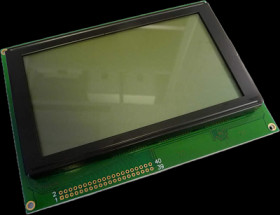 Graphic display, 240 x 128 character, FSTN, viewing area: 114 x 64 mm, DEM 240128D2 FGH-PW