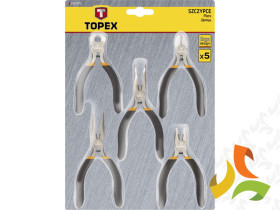 Szczypce precyzyjne zestaw 5 sztuk 32D755 TOPEX