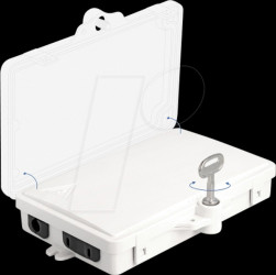 87899 Fiber Optic Distribution Box IP65 waterproof lockable 2 port whi