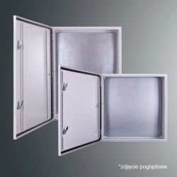 Obudowa n/t z płytą montaż PSH 1008030 PROFIT 1000x800x300 IP65 IK10 RAL7035 zamek herm.-D5