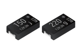 Aluminiowy kondensator elektrolityczny 150μF 4V dc SMD Panasonic 7.3 x 4.3 x 1.9mm