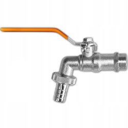 Kran kulowy ogrodowy ocynkowany 3/4" GZ 3/4" z przyłączem na wąż 1/2" GKK04343419Z