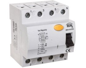 Wyłącznik różnicowoprądowy 4P 25A 0,03A typ A KRD6-4/25/30-A VDE 23191