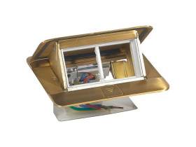 Minipuszka pop-up do wyposażenia 4 moduły mosiądz 054016 LEGRAND