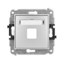 ICON Mechanizm gniazda multimedialnego pojednczego bez modułu (standard Keystone) srebrny metalik 7IGM-1P