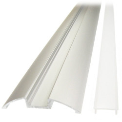 Profil LED AR6 + klosz mrożony płaski 1m (do taśm ledowych)