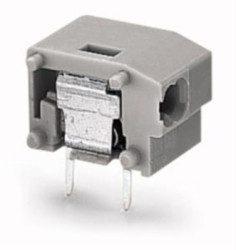 PCB terminal, 1 pole, pitch 10 mm, AWG 22-18, 10 A, push-in, gray, 235-851