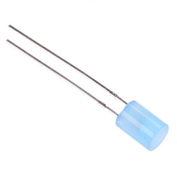 Blue 5mm Diffused Cylindrical Flat Top LED 270mcd