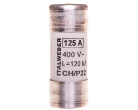 Wkładka bezpiecznikowa cylindryczna 22x58mm 125A gG 400V CH22P /z wybijakiem/ 006711028