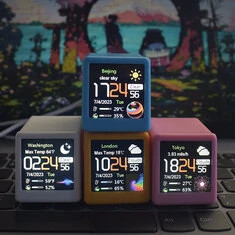 Wielofunkcyjny, kolorowy wyświetlacz informacyjny OLED – Temperatura, Wilgotność, Czas, Data, Zegar Inteligentny na Biurko, Do I