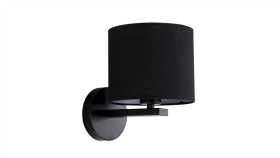 Kinkiet Sypialniany Cecina Z Klasycznym Czarnym Kloszem Lp-114/1W Bk Light...