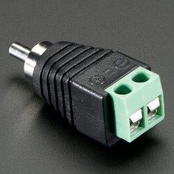 RCA (Composite Video, Audio) Male Plug Terminal Block
