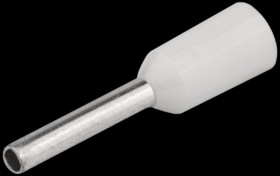 Tulejka izolowana E050 0,75mm2 12,4mm z miedzi cynowanej biała