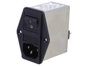 Złącze zasilające AC gniazdo męskie 6A 250VAC IEC 60320 FKID 4304.5024
