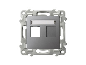 SZAFIR Obudowa gniazda pojedynczego typu Keystone prosta szary mat GPK-1Z/p/70 OSPEL