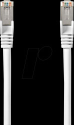 CCGL85520WT05 Patch cable, Cat.8.1, S/FTP, 0.5 m, white