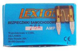 Bezpiecznik samochodowy mini, 7.5A .