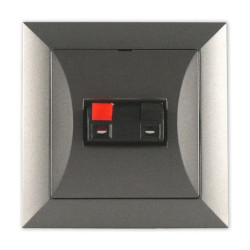 OPAL Gniazdo głośnikowe kolumnowe pojedyncze grafit GG-1 Op GR