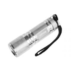 LATARKA DIODOWA RĘCZNA 9-LED ALUMINIOWA SREBRNA VIPOW