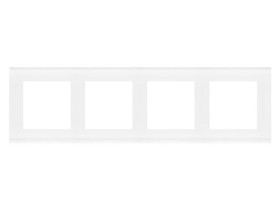 SIMON 55 Ramka 4 poczwórna Nature szkło mrożone białe TRN4/170 KONTAKT SIMON