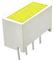 Wyświetlacz diodowy LED 1-segmentowy 1100 mcd, Żółty Kingbright 590 nm