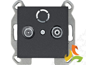 LUMINA Gniazdo antenowe RTV końcowe czarne WL3013 HAGER