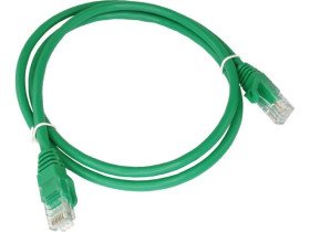 Patch-cord U/UTP kat.5e PVC 0.25m zielony KKU5ZIE0.25