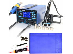 Stacja lutownicza WEP 992DA Hotair z grotówką +Flux 223, MATA 33x21cm