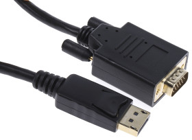 Kabel DisplayPort długość 2m B: VGA A: Display Port RS PRO 1080p