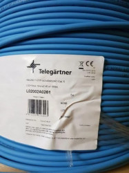 Telegärtner Kabel F/UTP Kat.5 drut 4x2xAWG24/1 LSOH 500m niebieski