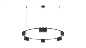Lampa Wisząca (Koło) Genesis Black 15Xgu10 Ml0376 Milagro