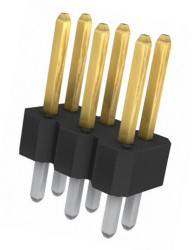 Złącze szpilkowe 6-pinowe Bergstik raster: 2.54 mm Prosty 2-rzędowe Amphenol Communications Solutions Otwór przelotowy