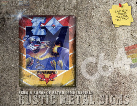 Rustic Commodore 64 Game IO : Into Oblivion Box Artwork Metal Sign [638]