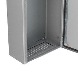 Płytka wentylowanej dławnicy, 128mm x 342mm, materiał: Mild Steel, nVent HOFFMAN