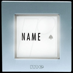 KTB-1 S Surface-mounted doorbell button, 1 row, silver