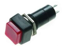 MS1216-R Przełącznik typu push on (czerwony, kwadratowy) bistabilny, otwór M12