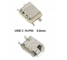 GNIAZDO USB C 3.1 16-PIN SMD 0,8m do SMARTFON TELEFON