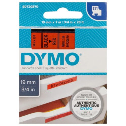 Taśma do drukarek D1 19mm x 7m czarny/czerwony S0720870