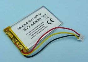 400mAh 3,7V Li-PO 3-PIN 61x37x3mm
